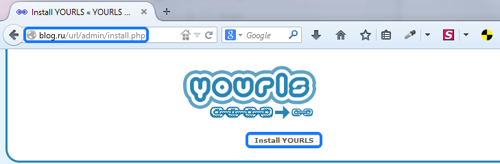 установка yourls